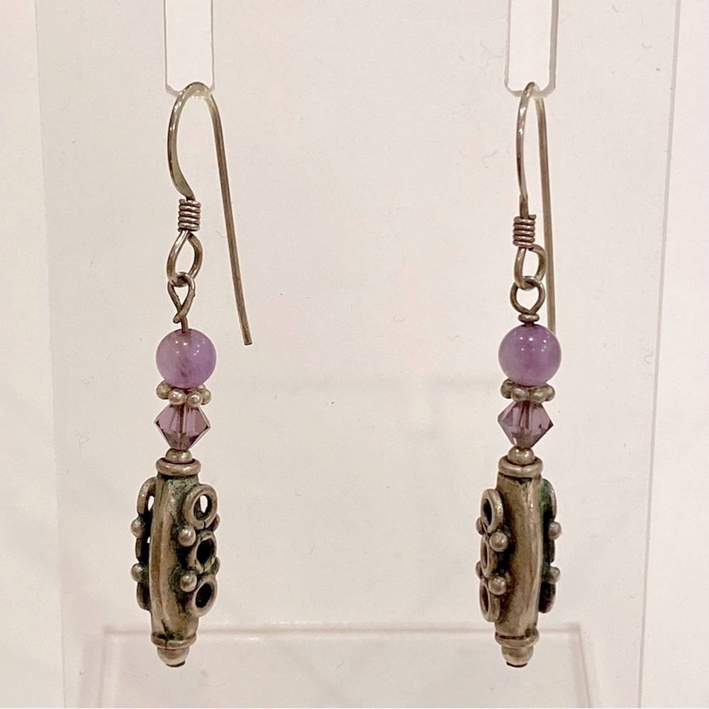 Vintage 90’s Handcrafted Wire dangle Earrings Pierced Ears